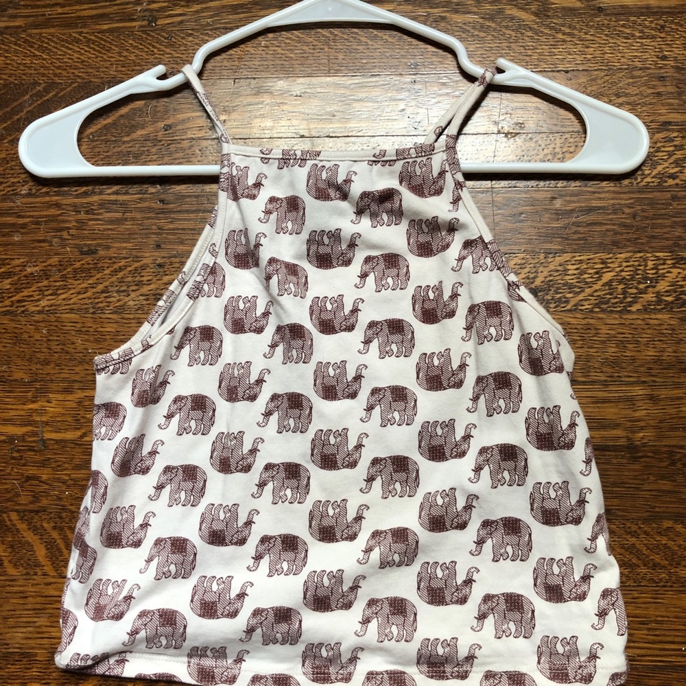 2 forever 21 elephant crop tops